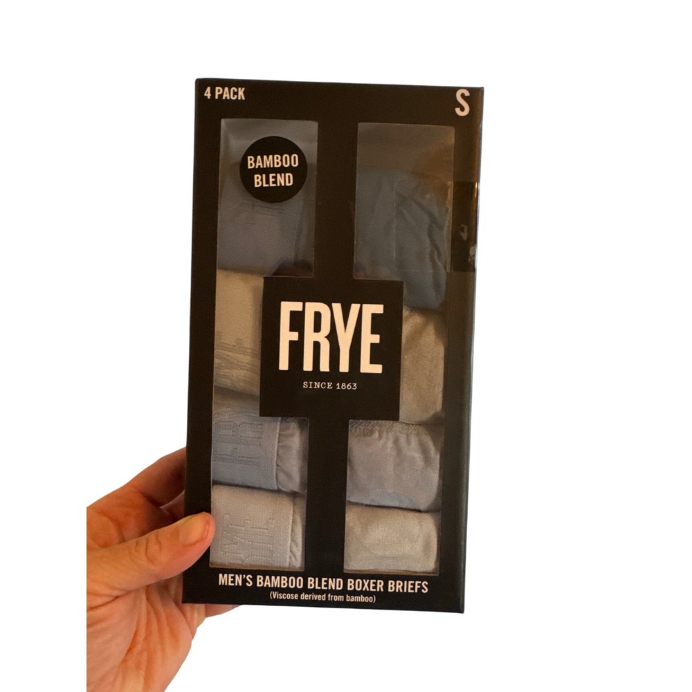 Frye Boxer Briefs Mens Small Blue New‎ 4 Pack Bamboo Blend FR31616AS-BL